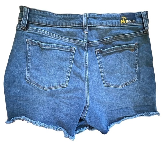High Waisted Nautica Jean Shorts Cutoff Mom Jeans  Size 8 Waist 29 Stretch Denim - Picture 5 of 9
